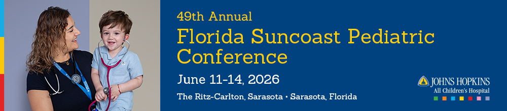 JHACH 49th Annual Florida Suncoast Pediatric Conference Banner